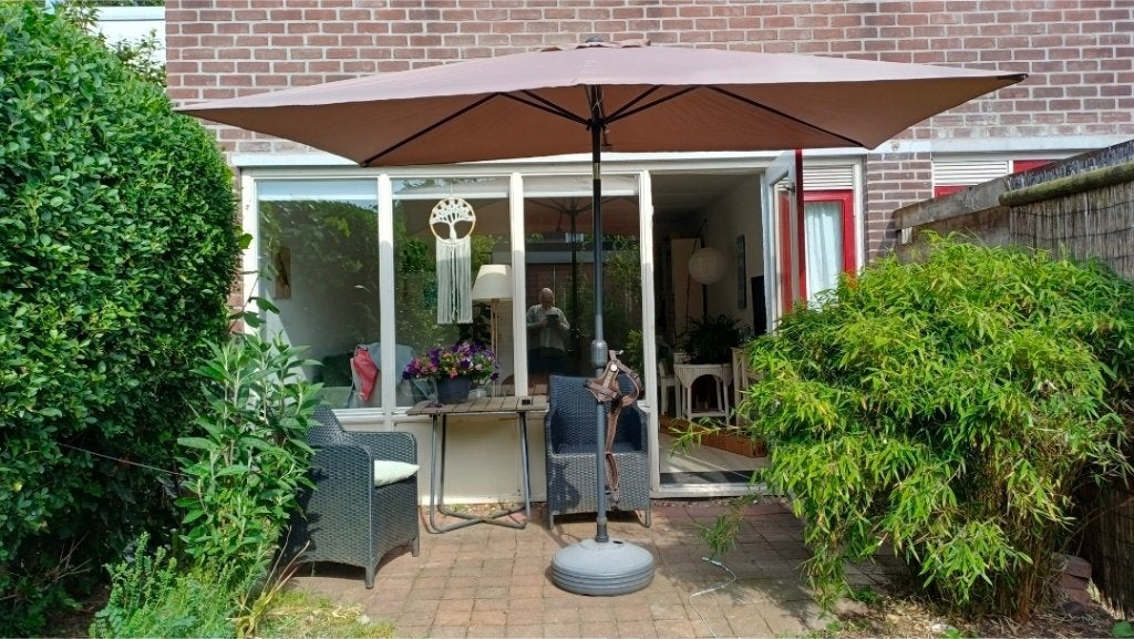 Parasol 2 x 3 m, Tuin en Terras, Ophalen, Gebruikt, Kantelbaar, 2 tot 3 meter