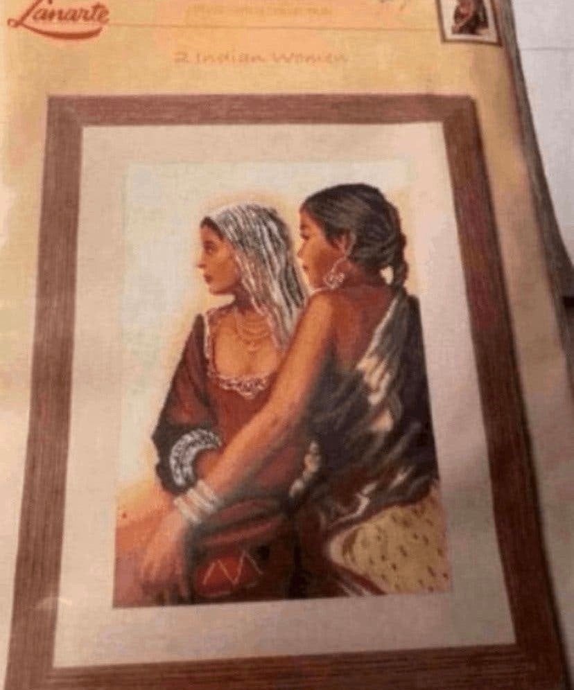 BORDUURPAKKET LANARTE 2 INDIAN WOMAN, Hobby en Vrije tijd, Ophalen of Verzenden, Nieuw, Handborduren, Borduurpakket