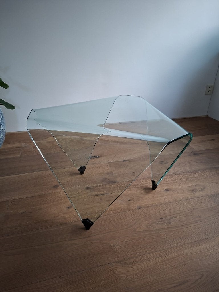 glazen Rimadesio Hanki bijzettafel, Ophalen, Gebruikt, 50 tot 100 cm, 50 tot 100 cm