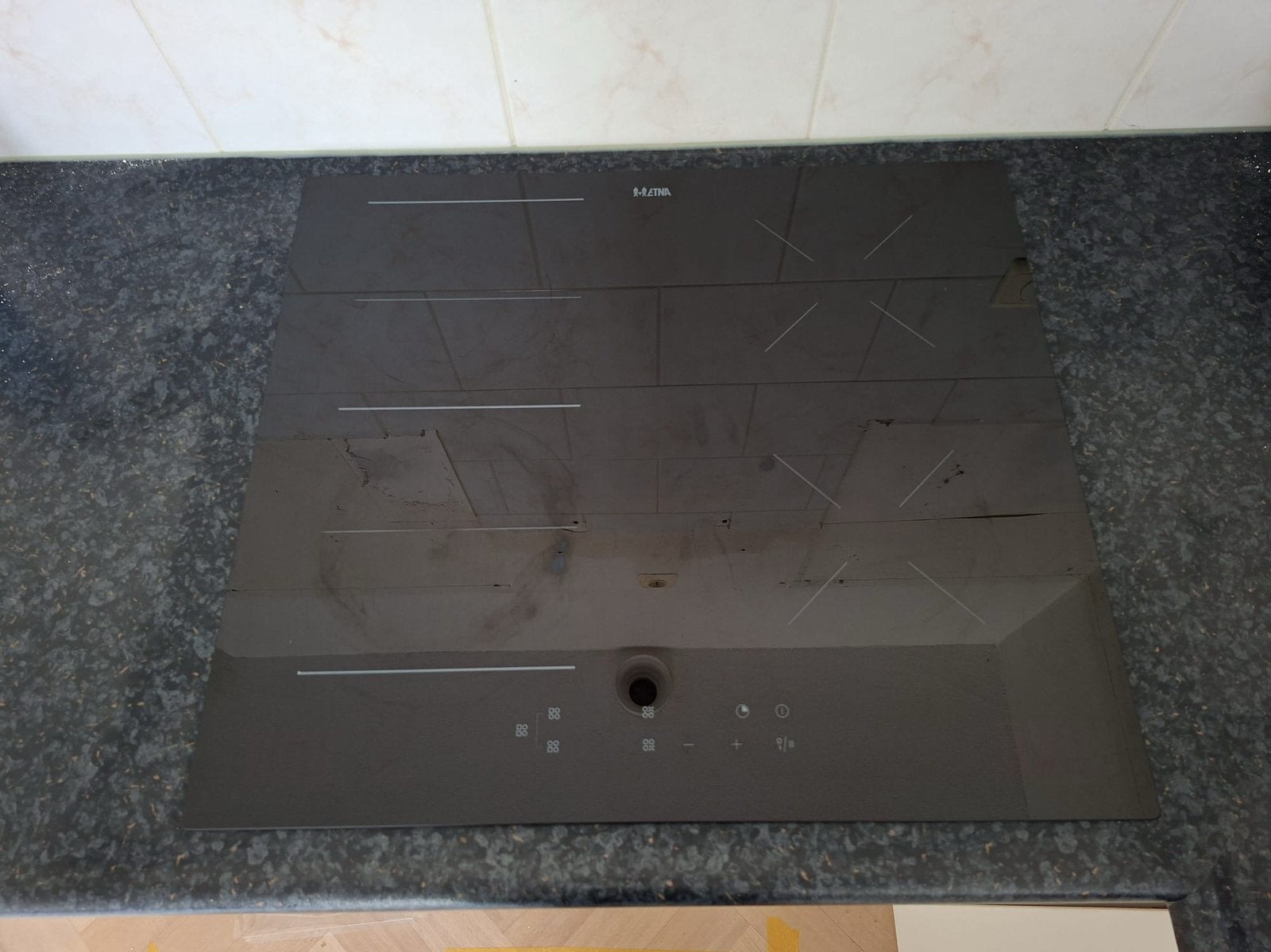 ETNA Inductiekookplaat KIF160ZT Zwart, Ophalen, Gebruikt, 4 kookzones, Inbouw