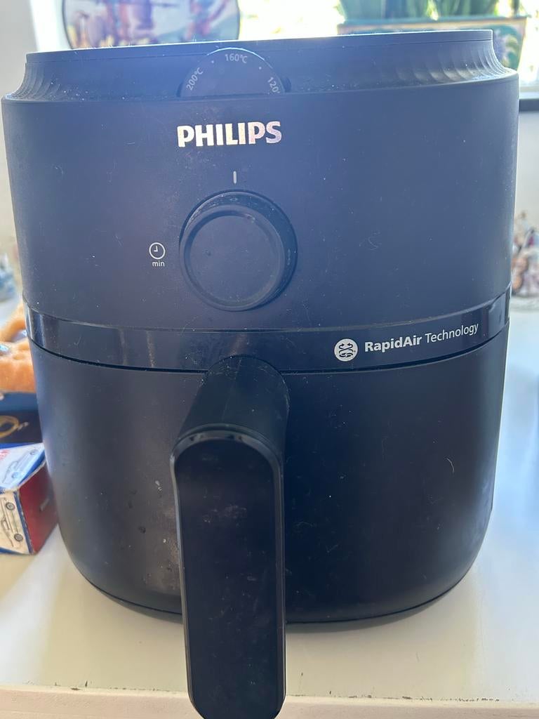 Philips Airfryer - RapidAir Technology - Zwart, Ophalen of Verzenden, Zo goed als nieuw, Airfryer, 1000 t/m 1499 gram