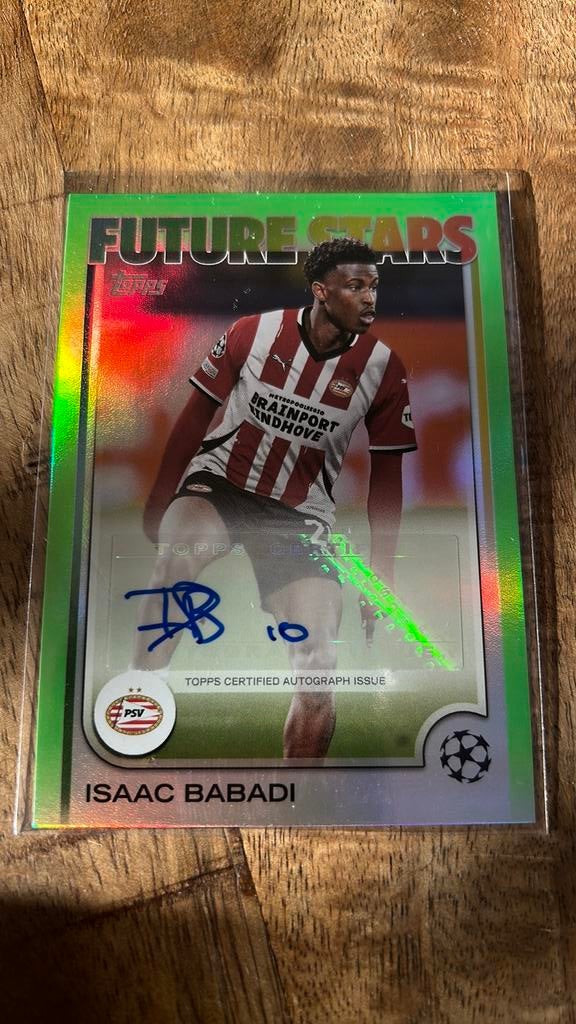Isaac babadi psv autograph /199 topps, Ophalen of Verzenden, Zo goed als nieuw, PSV, Poster, Plaatje of Sticker