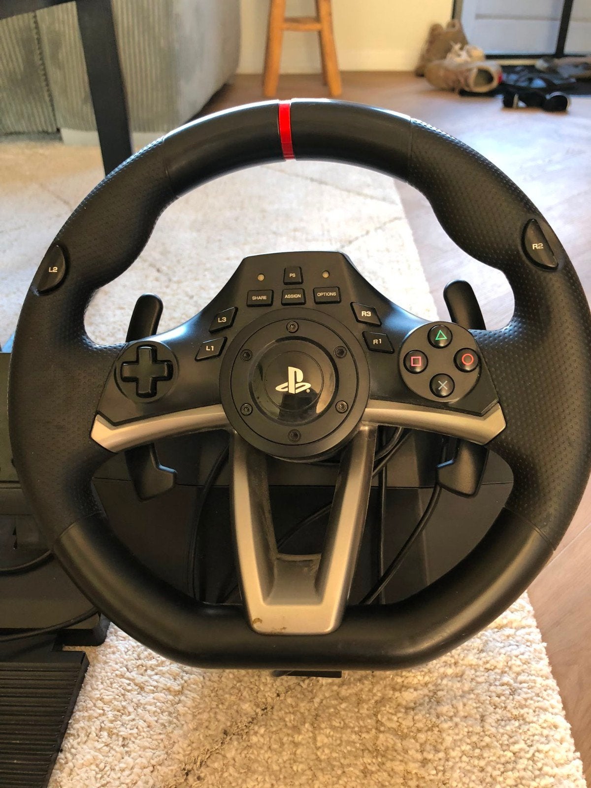 Hori racestuur en pedalen voor PlayStation - Werkt perfect!, Ophalen of Verzenden, Gebruikt, Stuur of Pedalen, PlayStation 4