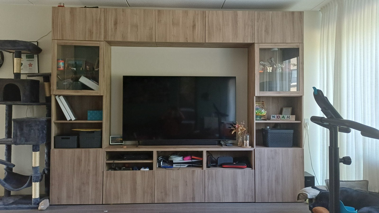 TV meubel met kleine beschadiging, Ophalen, Gebruikt, 200 cm of meer, 200 cm of meer