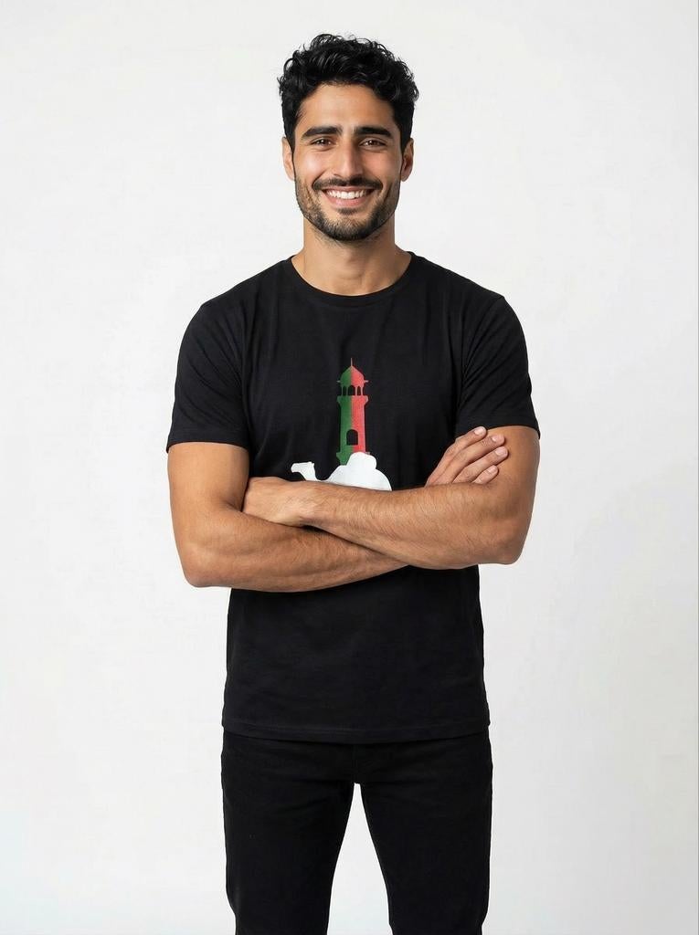 Zwart T-shirt met Free Palestine print, Zwart, Nieuw, Overige maten, Sports360.nl