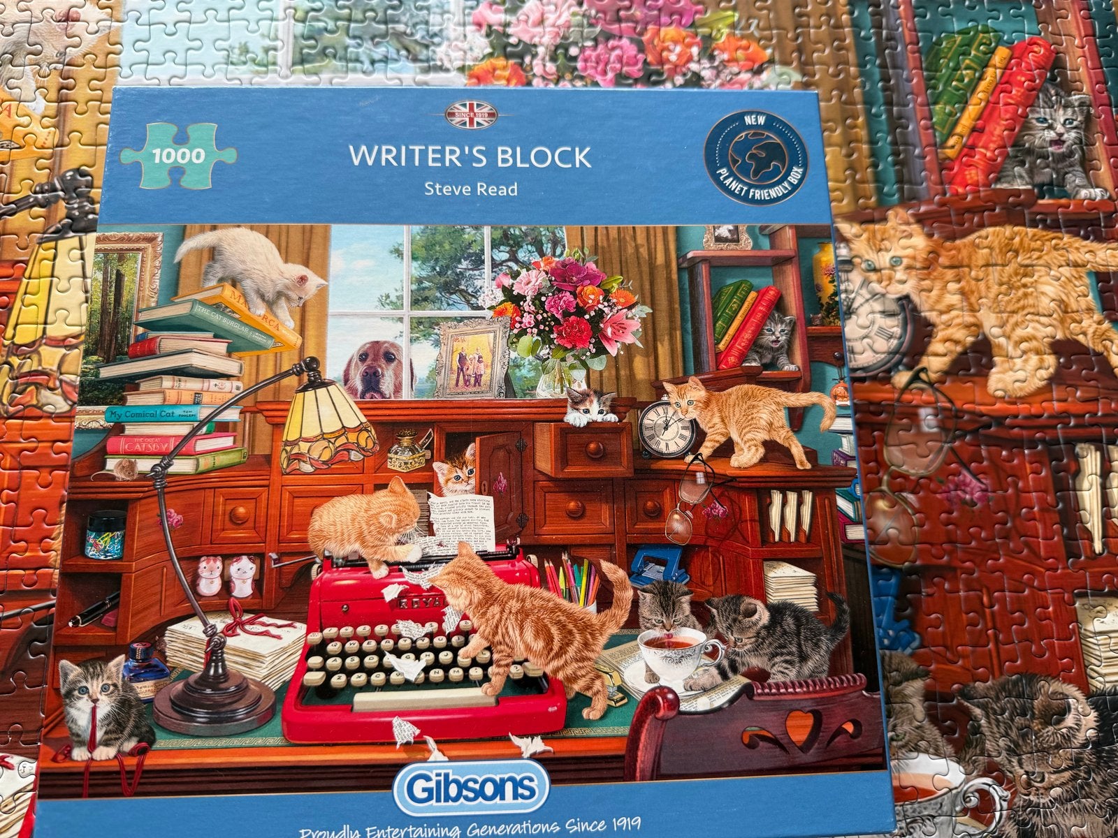 Gibsons Legpuzzel 'Writer's Block' - 1000 stukjes, Ophalen of Verzenden, 500 t/m 1500 stukjes, Zo goed als nieuw, Legpuzzel