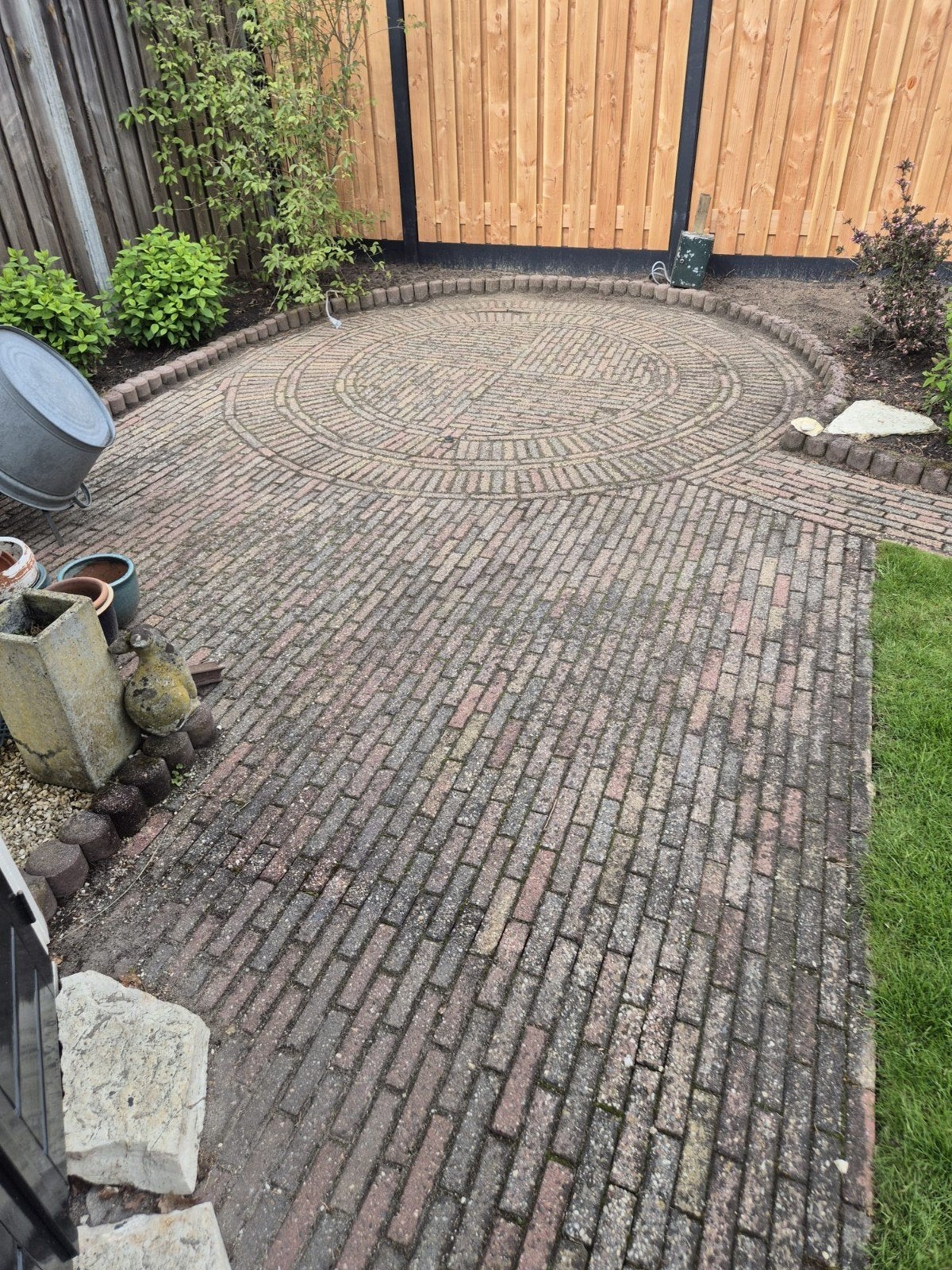 Genuanceerde waalformaten ca 18m2, Tuin en Terras, Tegels en Klinkers, Ophalen, Gebruikt, Beton, Klinkers