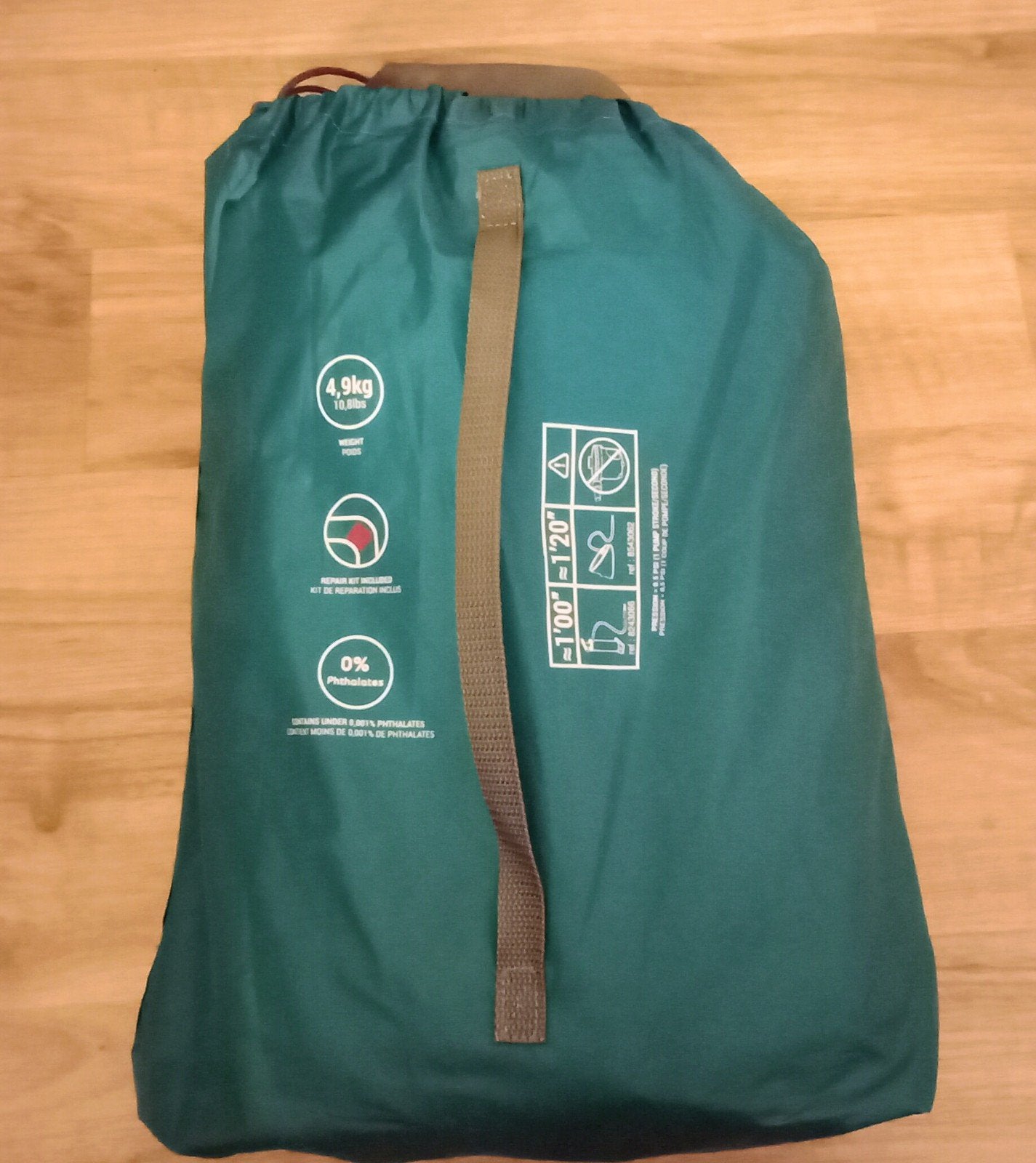 Quechua Air Seconds 2-persoons opblaasbaar matras, Ophalen of Verzenden, Zo goed als nieuw, 2-persoons