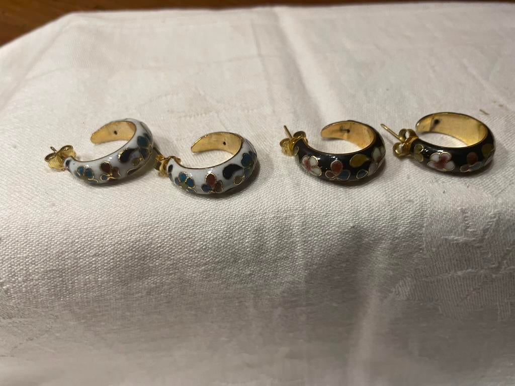 Oorsteker cloisonné, Ophalen of Verzenden, Zo goed als nieuw, Dame