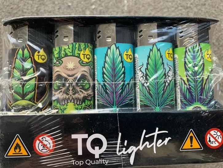50X Aansteker Cannabis Skull Print klik navulbaar, Ophalen, Nieuw, Aansteker
