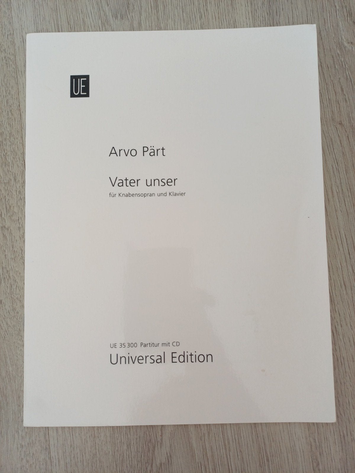 Arvo Pärt - Vater unser (Partituur met CD), Koor, Klassiek, Ophalen of Verzenden, Zo goed als nieuw
