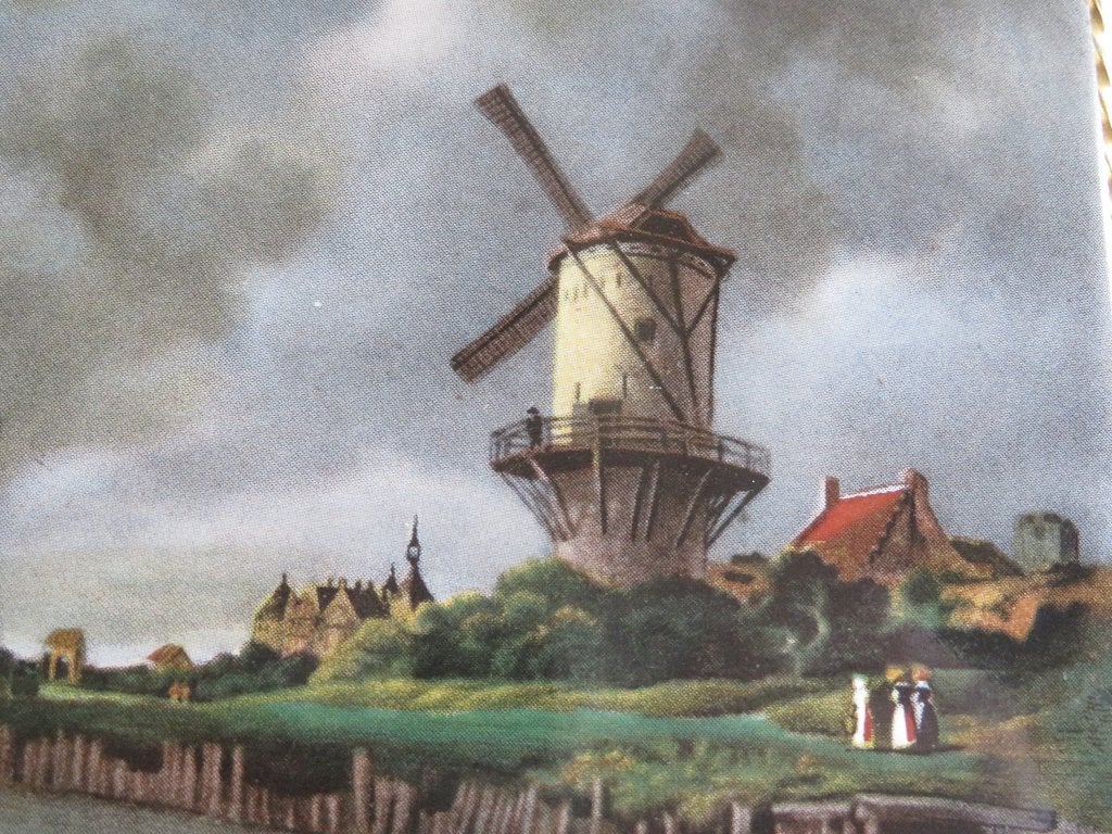 Onderzetter Mosa tegel in houder Gedraaid metaal, Ophalen of Verzenden