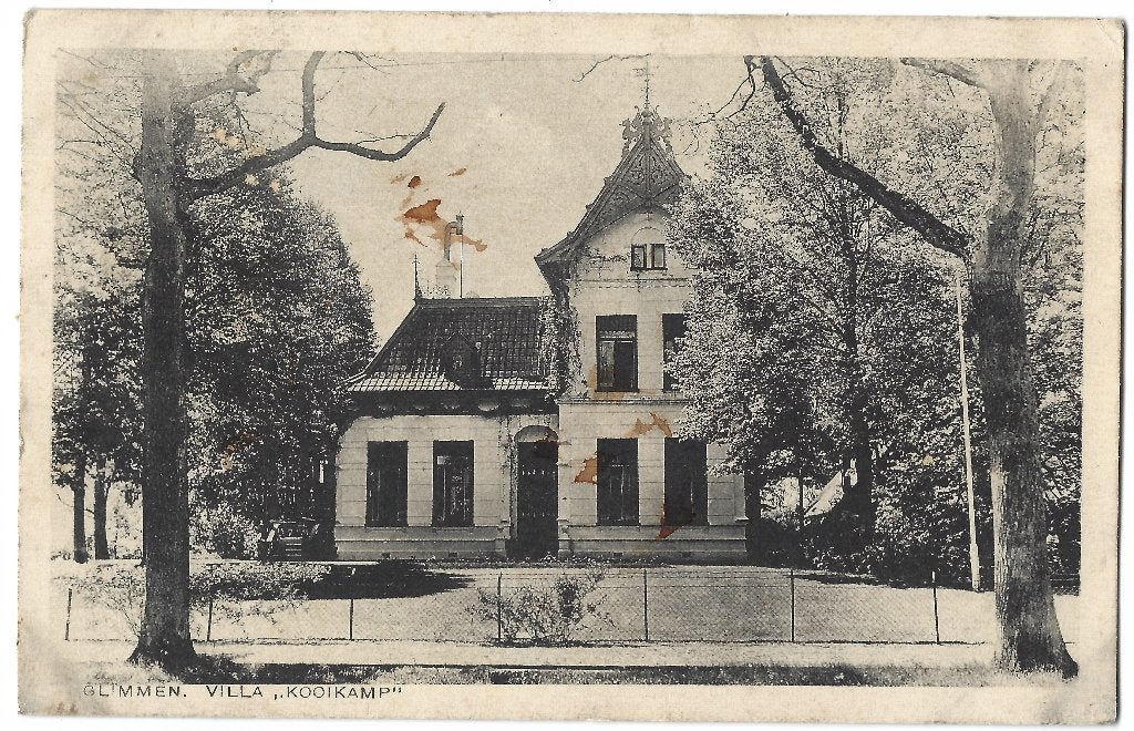 Glimmen, Villa Kooikamp. Lees beschrijving, Verzamelen, Verzenden, 1920 tot 1940, Gelopen, Groningen