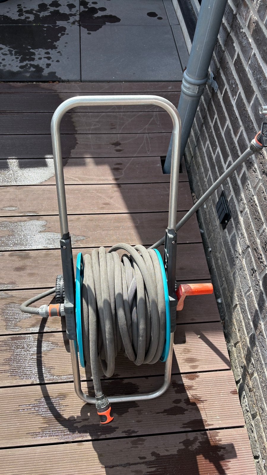 Gardena slangenwagen met gardena Liano 30meter slang, Ophalen, Gebruikt