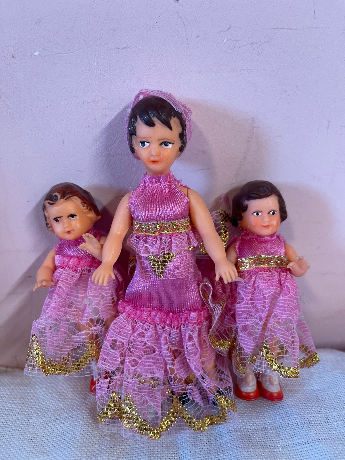 Vintage Ari Poppen Set - Moeder en Twee Baby's, Verzamelen, Ophalen of Verzenden, Gebruikt, Pop