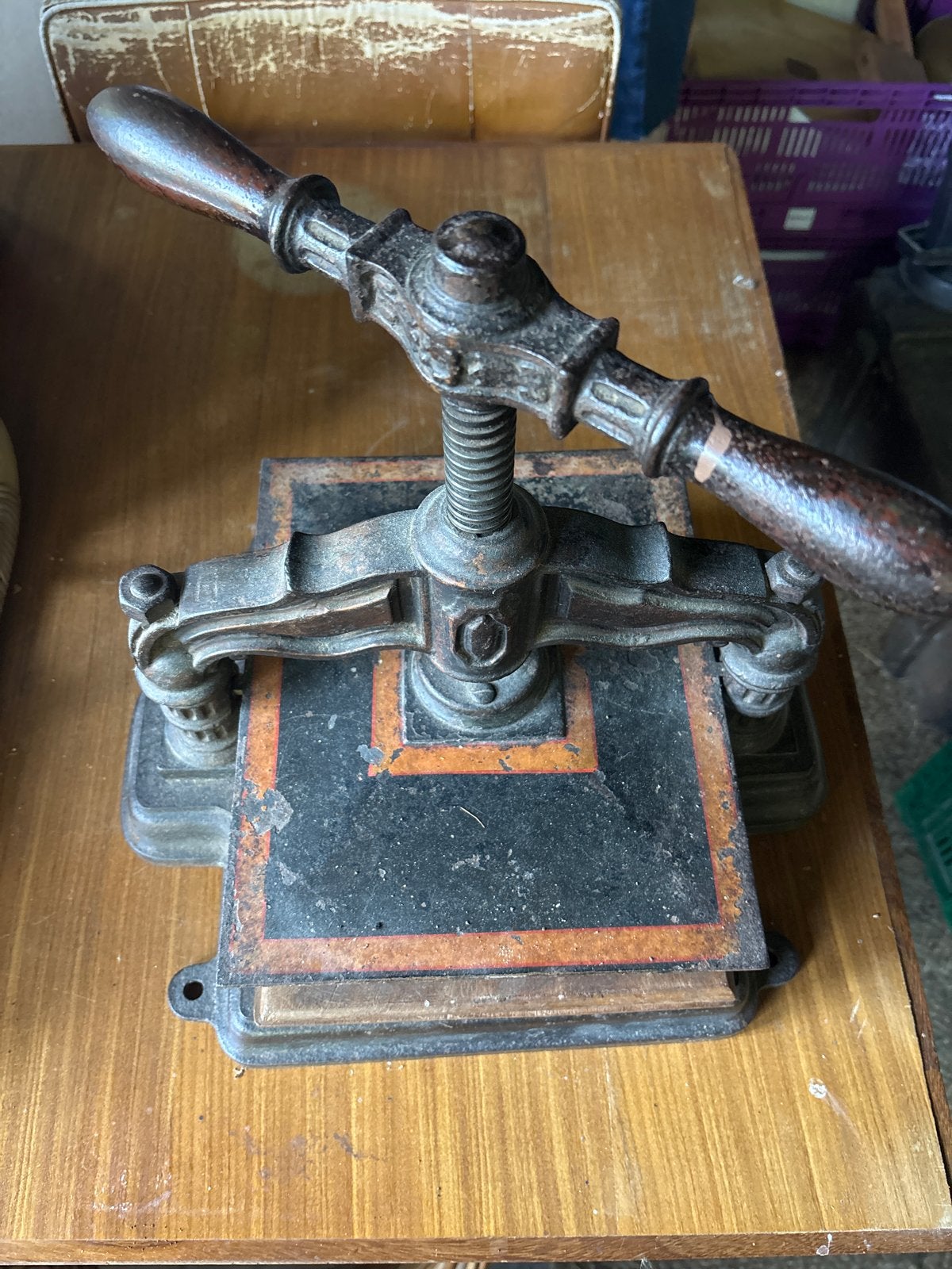 Antieke Boekpers / Drukpers - Decoratief Gietijzer, Antiek en Kunst, Ophalen of Verzenden