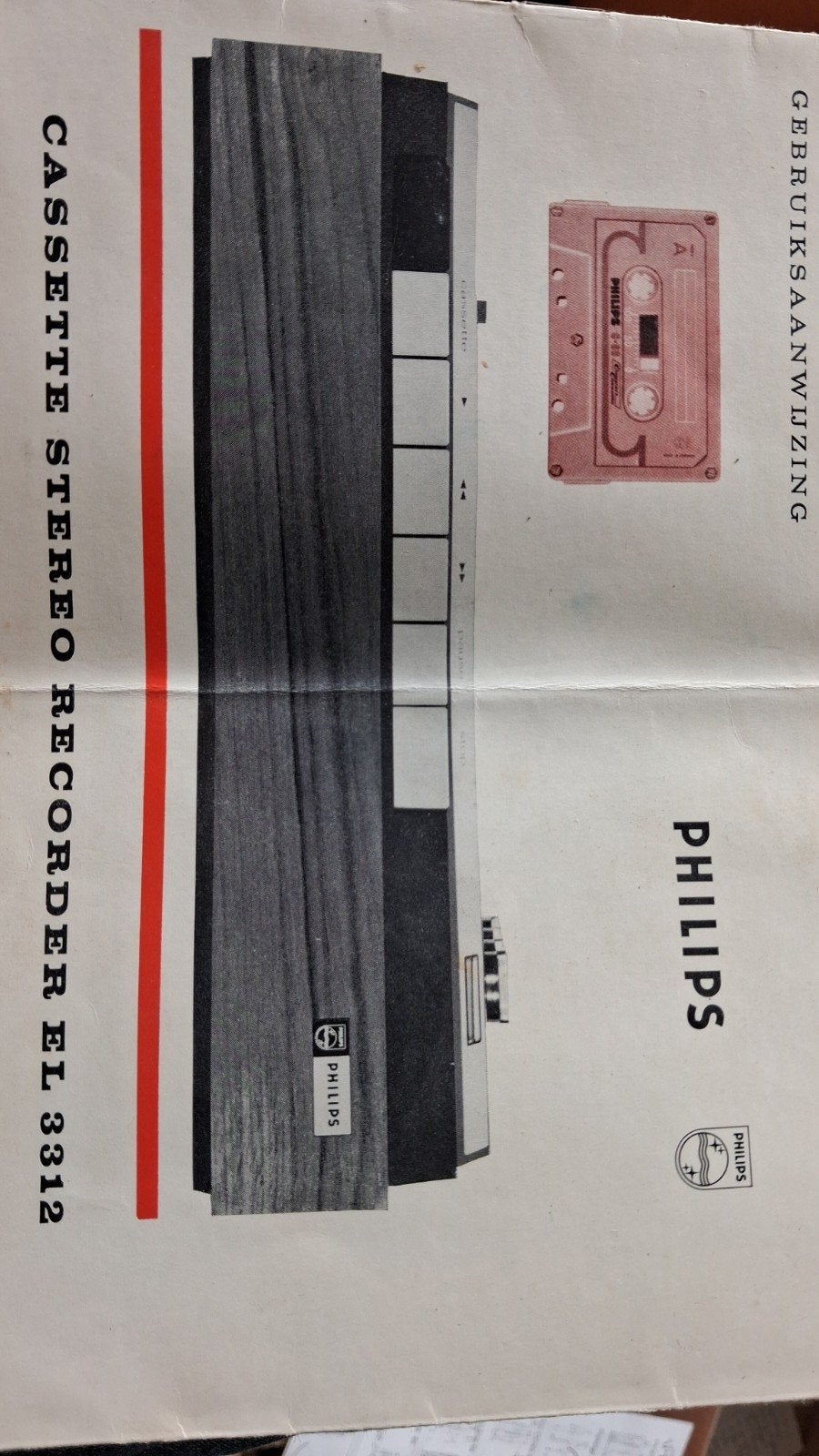 Handleiding philips EL3312, Ophalen of Verzenden, Bandrecorder
