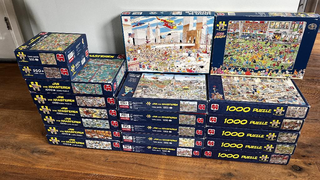 Jan van Haasteren puzzels 150-950-1000-3000 stukjes, Ophalen of Verzenden, 500 t/m 1500 stukjes, Gebruikt, Legpuzzel