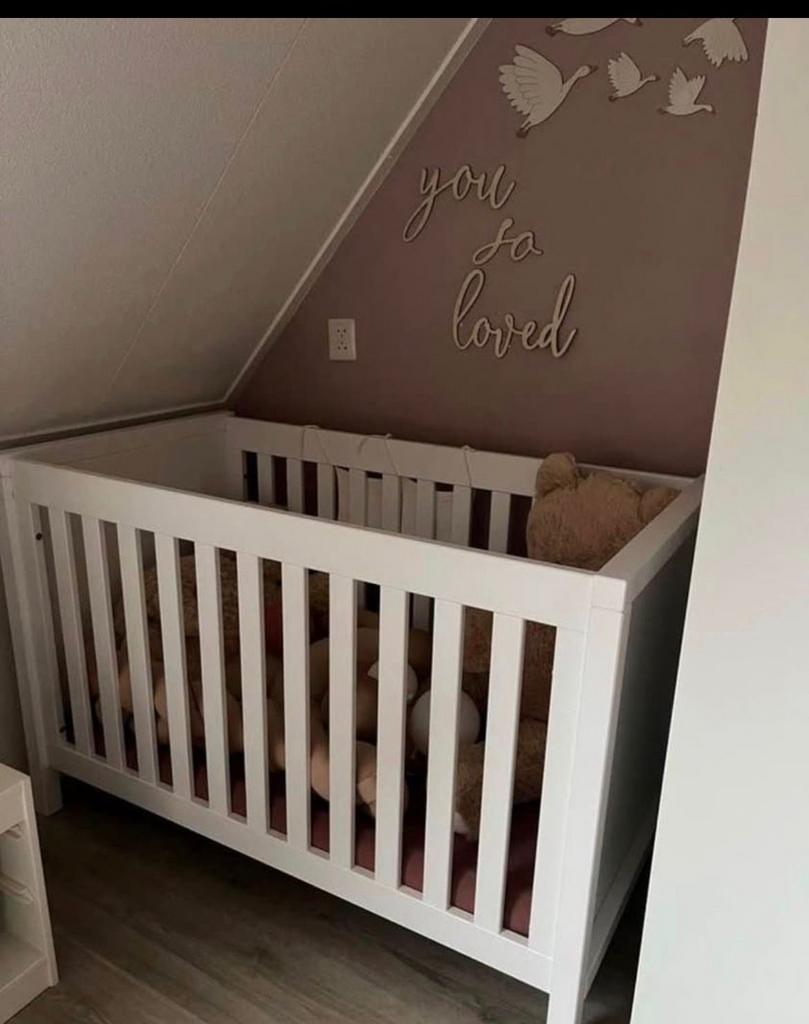 Interbaby ledikant Babydump + Aerosleep matras 60x120, Ophalen, Zo goed als nieuw, Ledikant