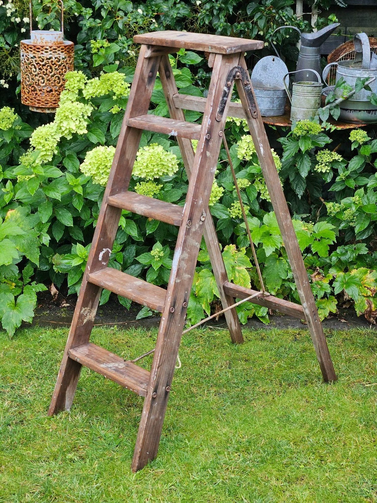 oude doorleefde brocante schilderstrap, Ophalen, Gebruikt, Minder dan 2 meter