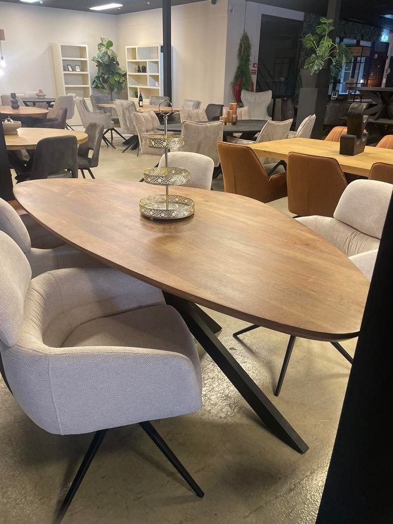 CHEFMEUBEL ORGANISCH TAFEL VOORRAAD MANGO WALNOOTLEEGVERKOOP, Huis en Inrichting, Stoelen, Ophalen, Bruin, Nieuw, Stof