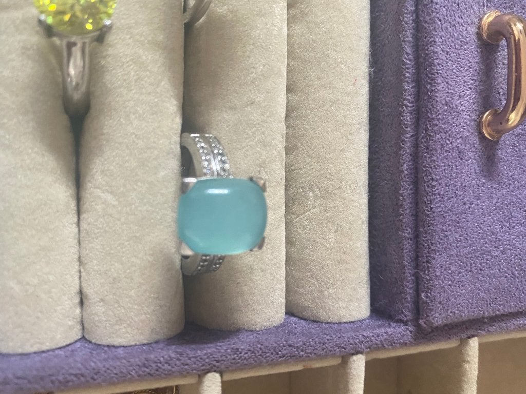 TI SENTO Milano statementring met blauwe steen – maat 54, Blauw, Ophalen of Verzenden, Zo goed als nieuw, 17 tot 18