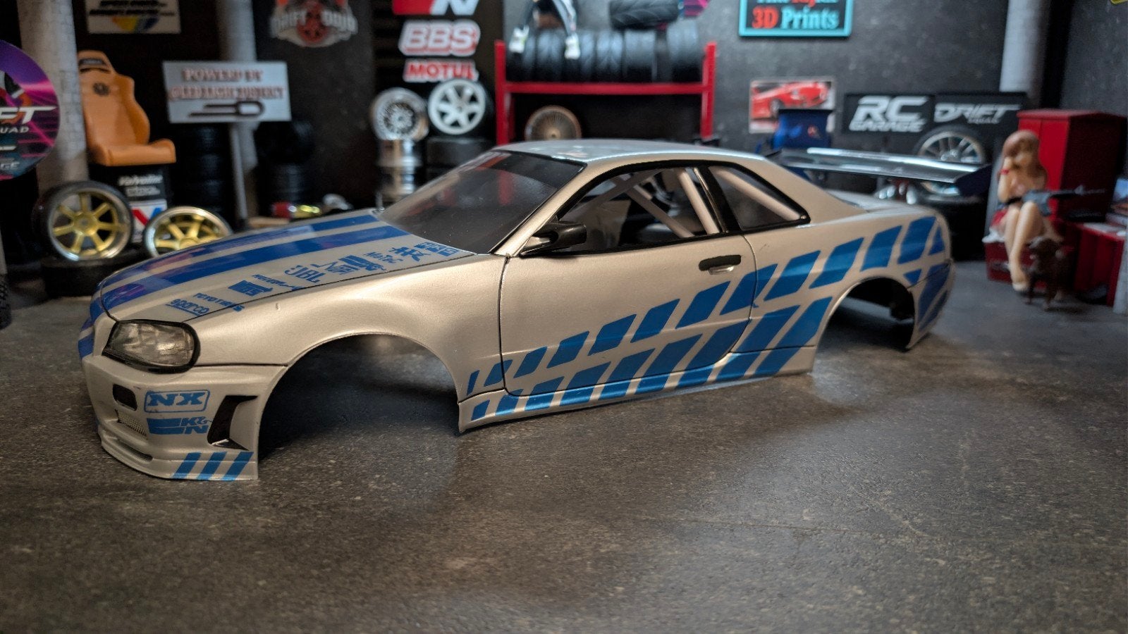 Nissan Skyline Fast and furious Tamiya,aplastics,HPI, kyosho, Verzenden, Nieuw, Schaal 1:10, Auto onroad