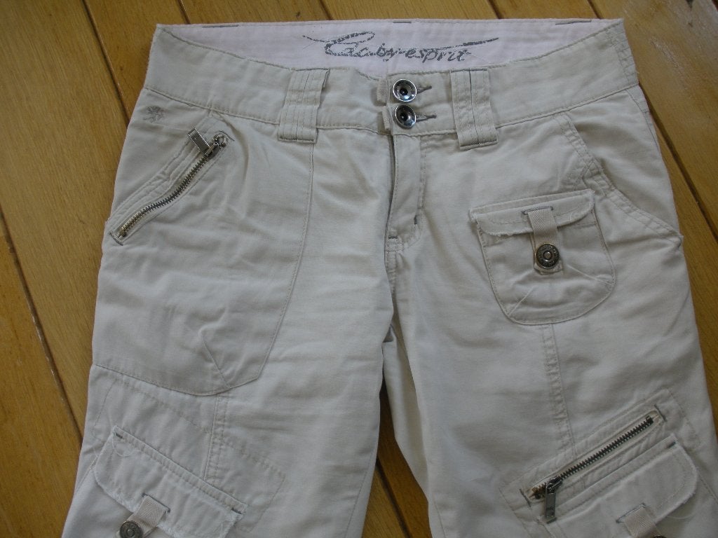 ESPRIT broek zand cargo maat 34, Beige, Ophalen of Verzenden, Zo goed als nieuw, Maat 34 (XS) of kleiner