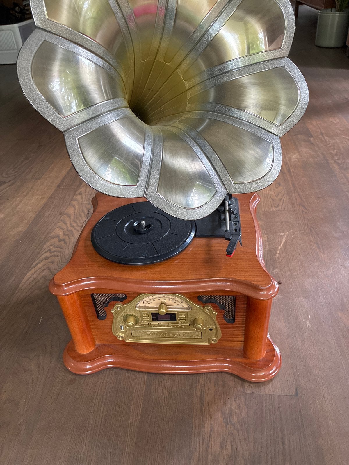 Ricatech RMC350 Platenspeler met Hoorn - Vintage Stijl, Ophalen of Verzenden, Gebruikt, Platenspeler, Overige merken