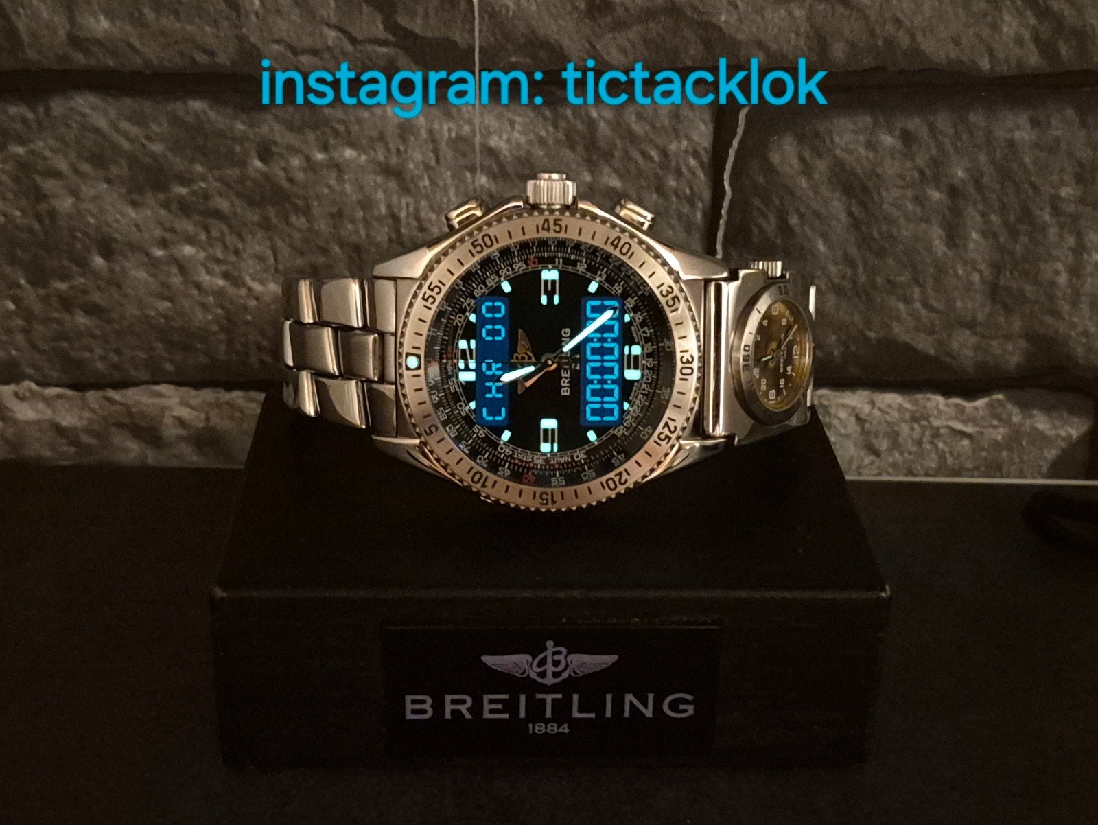 Breitling B-1 Professional met extra UTC module uit 2000, Staal, Zwitserland, Staal, Breitling