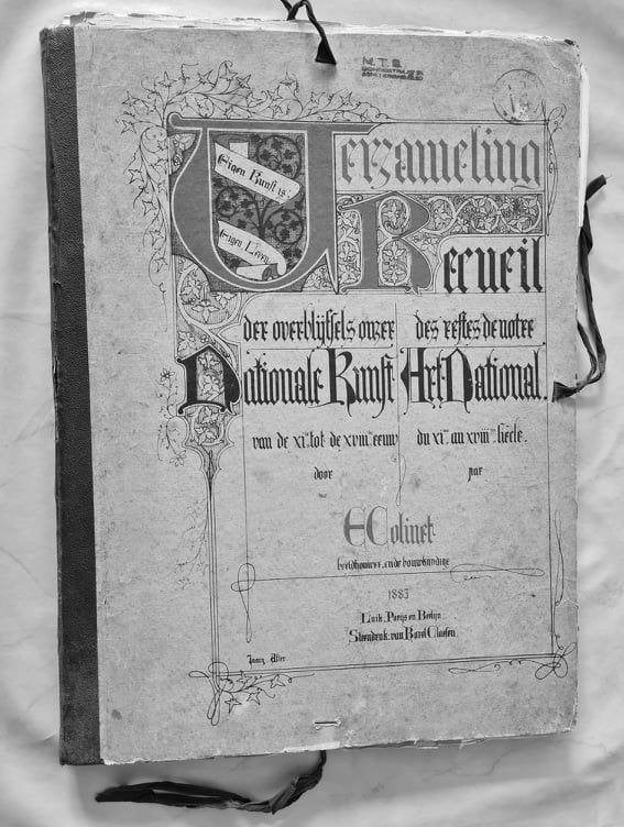 1874 Verzameling der Overblijfsels Kunst XIste tot de XVIII, Ophalen of Verzenden, Ed. Colinet