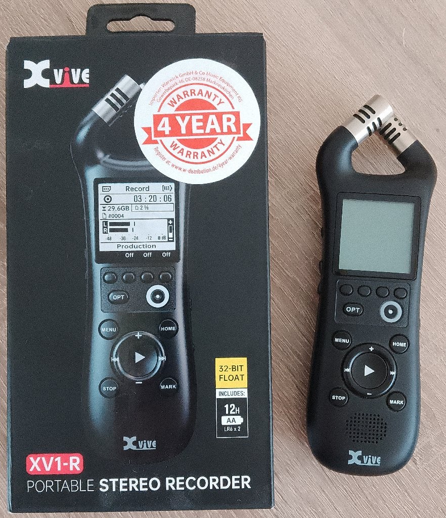 Xvive portable stereo recorder,met doos en 2Gb ssd card., Ophalen of Verzenden, Zo goed als nieuw, Audio