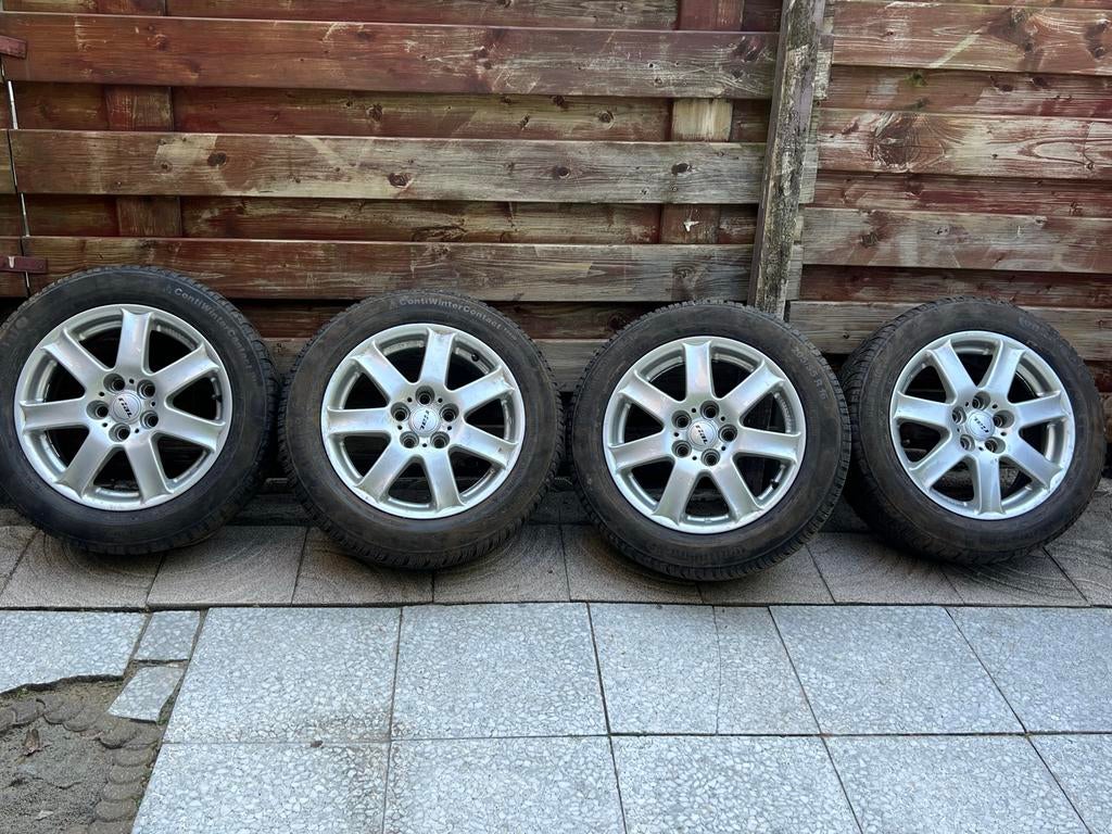 Set van 4 Rial velgen met Continental winterbanden, Auto-onderdelen, Banden en Velgen, Gebruikt, 16 inch, Banden en Velgen, Personenwagen