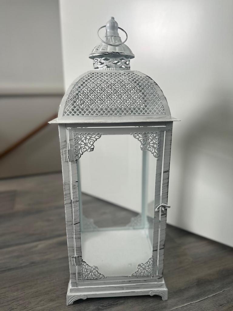 Decoratieve Witte Lantaarn - Vintage Stijl, Ophalen, Zo goed als nieuw