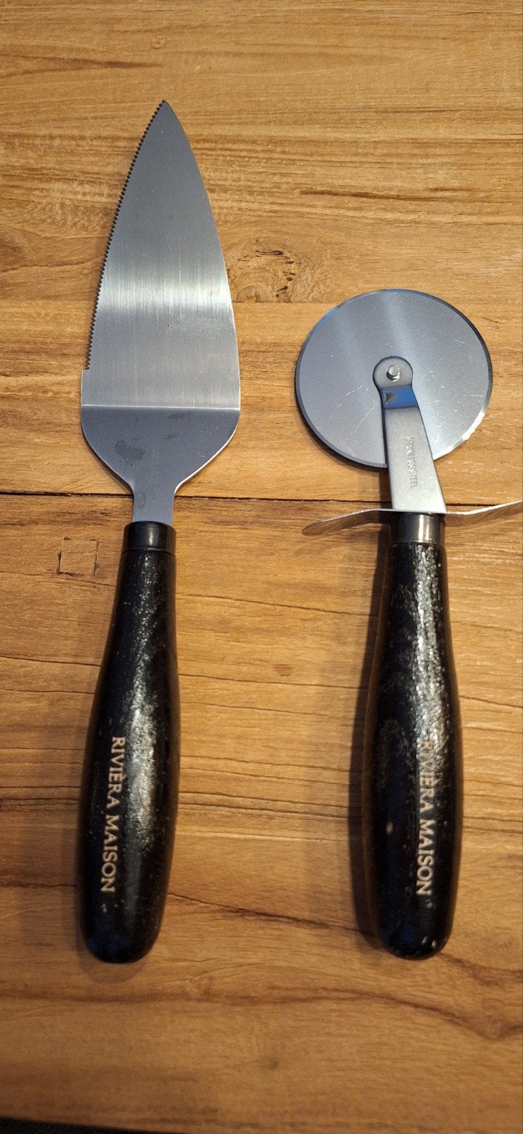 Rivièra Maison - Pizza lovers serving set, Los bestek, Ophalen of Verzenden, Zo goed als nieuw, Rvs of Chroom