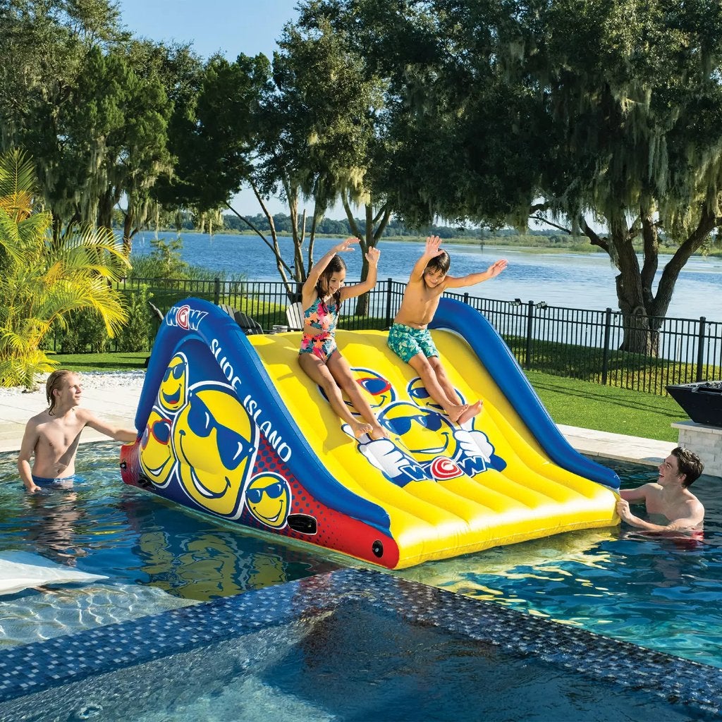 WOW Sports drijvend glijbaaneiland en waterloopcombo, Ophalen, Nieuw