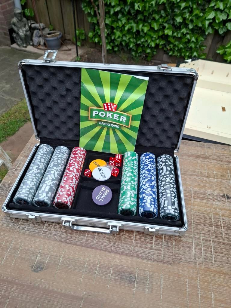Komplete pokker sett.in koffer, Ophalen of Verzenden