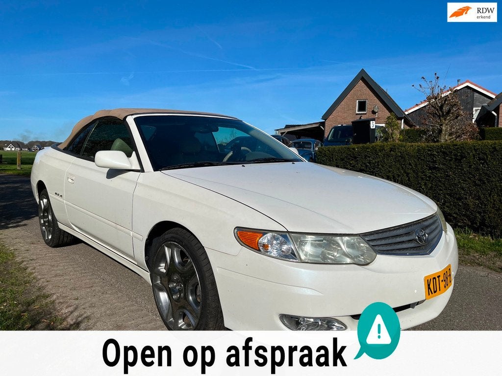 Toyota Camry 3.0 V6 Solara 2drs Cabriolet Automaat, Auto's, Toyota, Gebruikt, Beige, 4 stoelen, Leder