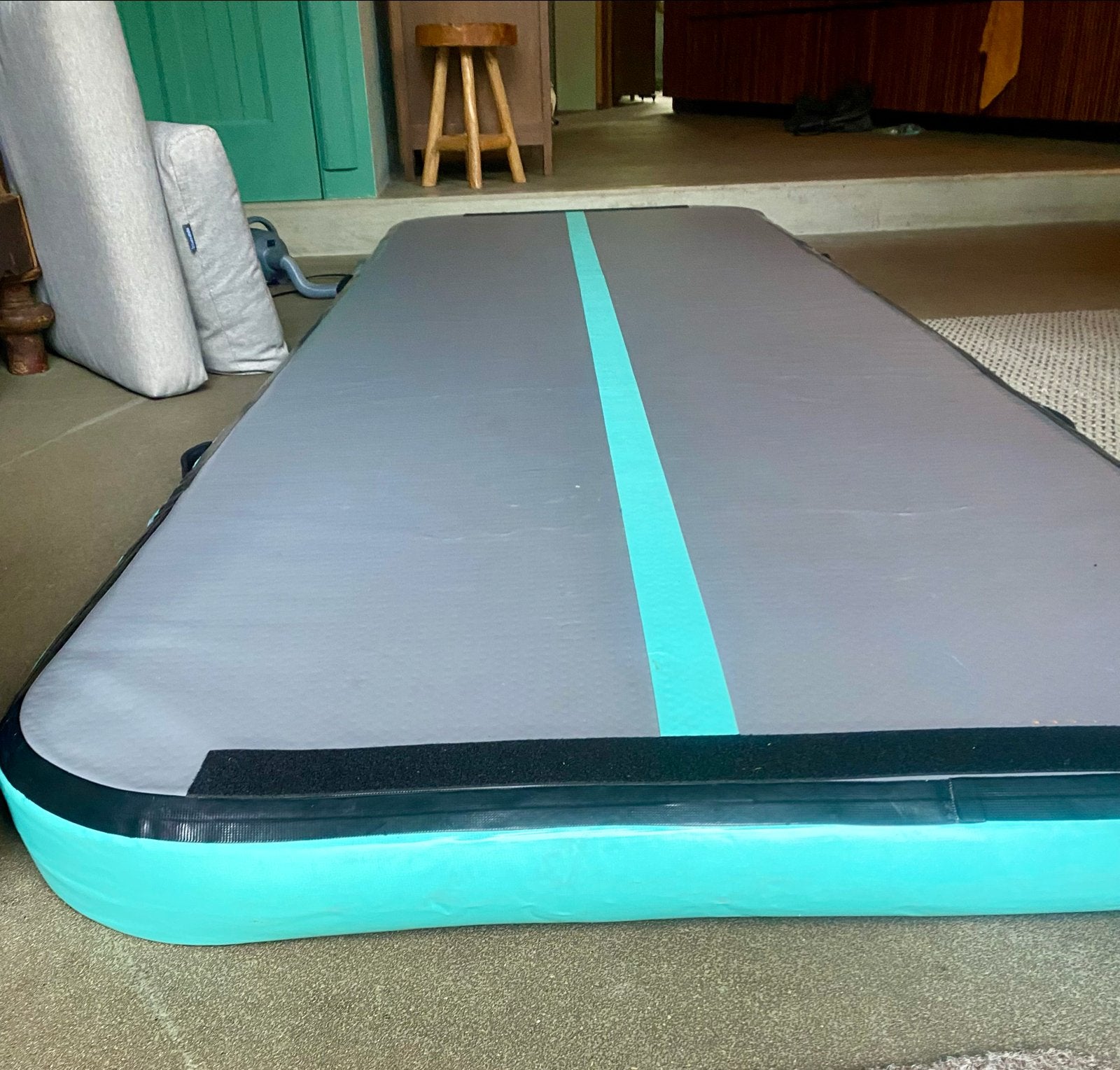 Airtrack 12 Springs - 3 meter - Zo goed als nieuw, Sport en Fitness, Turnen, Ophalen, Overige typen, Zo goed als nieuw, Groen