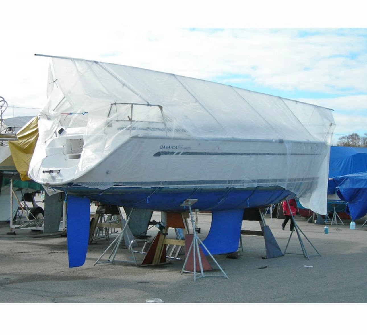 Voorgevormd afdekzeil winter voor grote boot 10x6 meter, Ophalen, Zo goed als nieuw