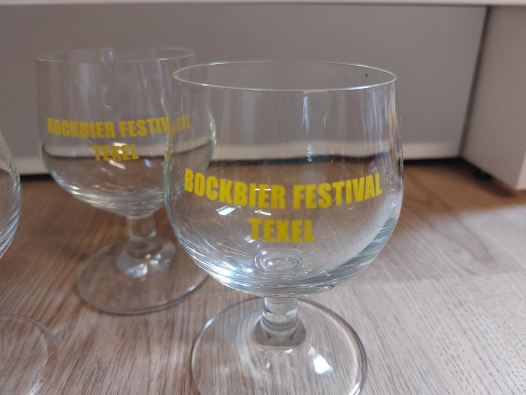 Bockbier festival Texel glazen, Ophalen of Verzenden