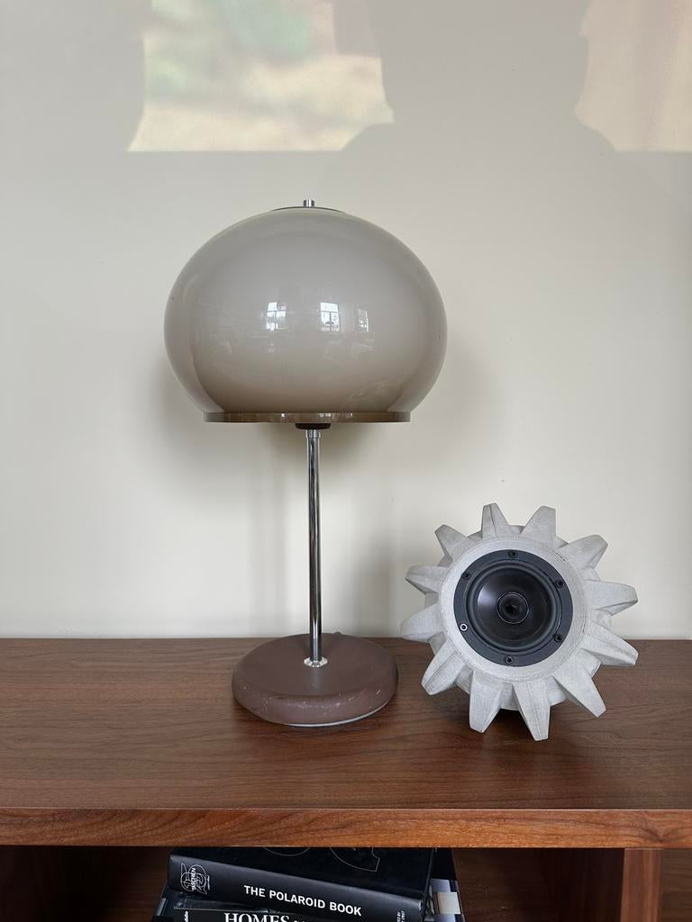 Mushroom vintage tafellamp bruin dijkstra design lamp, Ophalen of Verzenden, Zo goed als nieuw, Minder dan 50 cm