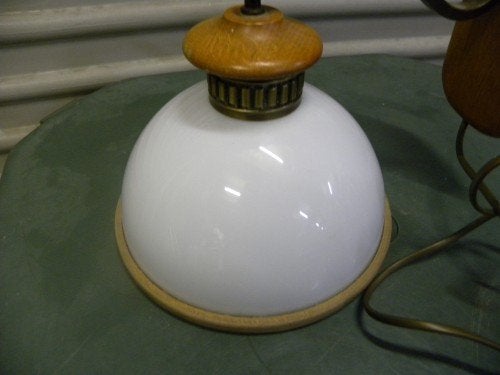 Wandlamp van licht gekleurd eikenhout met witte kunststof ka, Ophalen of Verzenden, 'T Olde Gre-j, Info@toldegrej.nl, Endepoelstraat 20f Didam