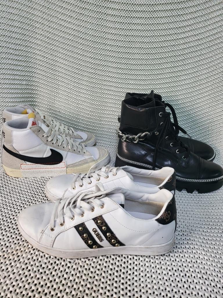 Schoenen maat 41 Nike Glamorous guess merk schoen designer, Ophalen of Verzenden, Zo goed als nieuw, Zwart, Sneakers of Gympen