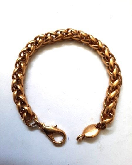 Prachtige goudkleurige Vossestaart schakelarmband, Ophalen, Nieuw, Goud, Overige materialen
