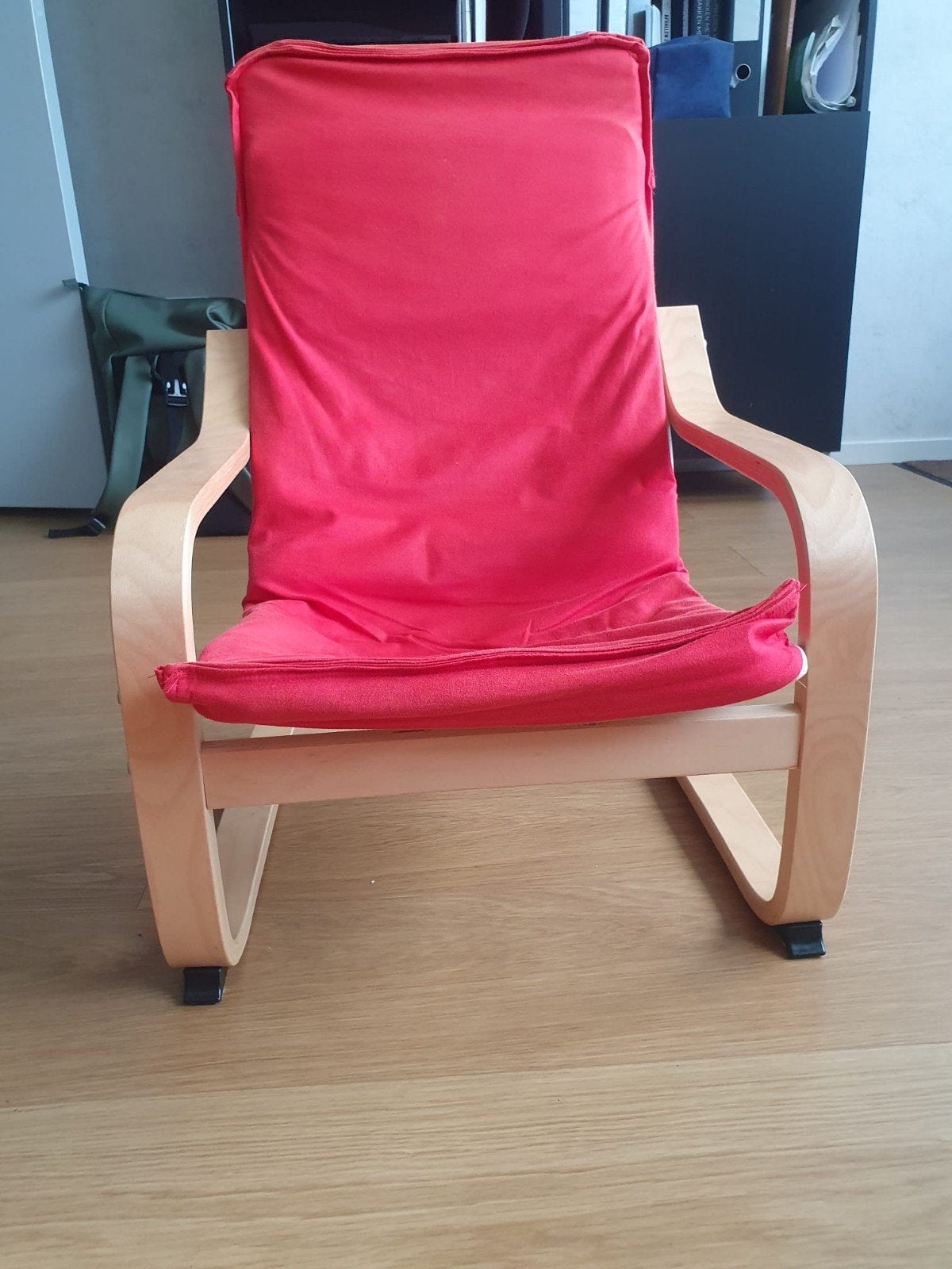 Comfortabele houten ikea wipstoel met rood kussen, Ophalen, Overige typen