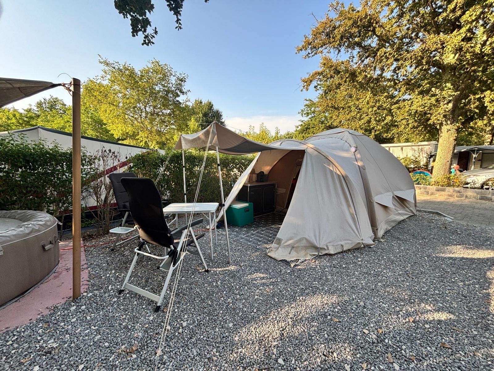Karsten-tent, opblaasbaar 300x300, luifel en accessoires, Ophalen, Gebruikt, Tot en met 4