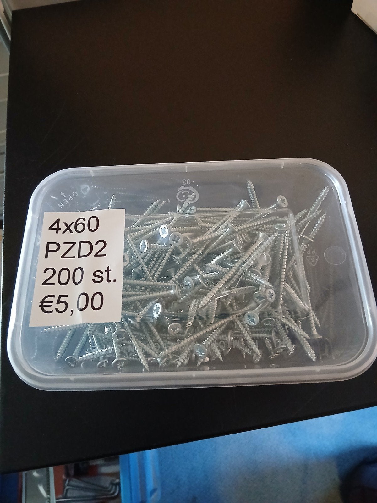 80x Doosjes Pozidriv Verzinkte Schroeven 4x60 PZD2  PARTIJ, Ophalen of Verzenden, Nieuw, 50 tot 100 mm, Schroeven