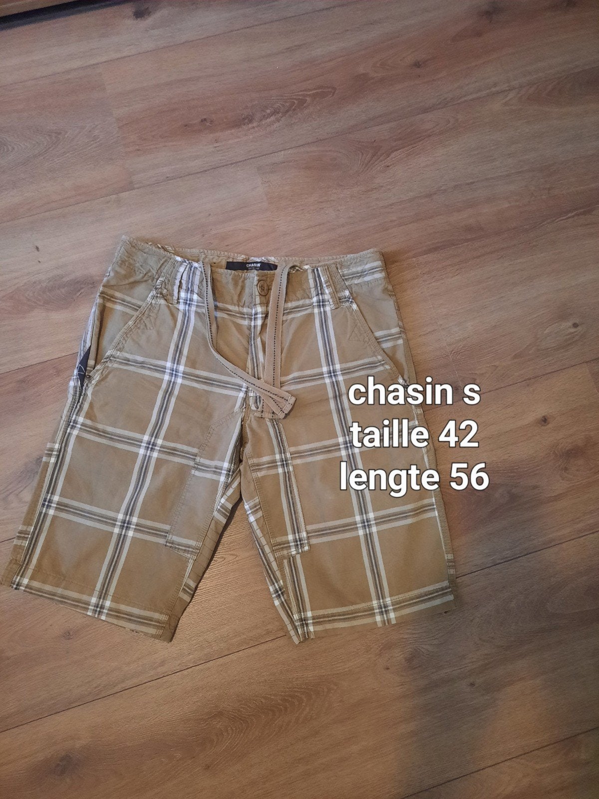 Chasin korte broek geblokt maat s, Ophalen of Verzenden, Zo goed als nieuw, Maat 46 (S) of kleiner, Chasin