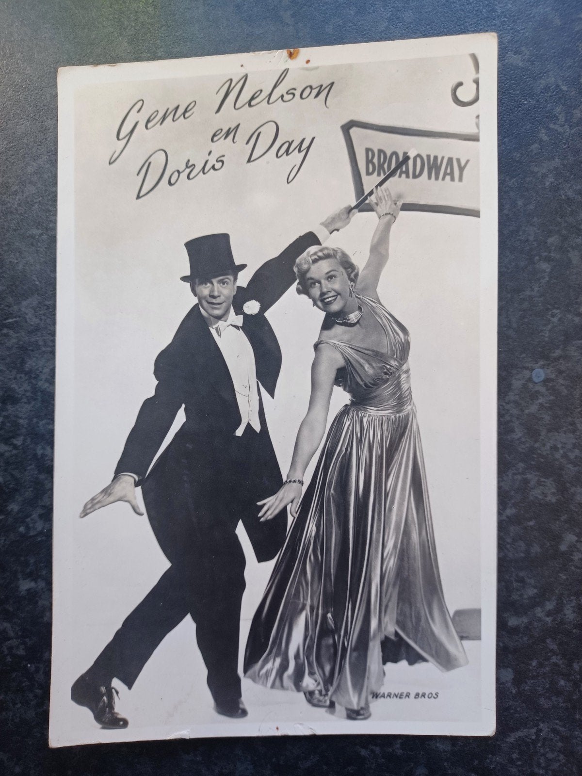 Gene Nelson en Doris Day Broadway, Ophalen of Verzenden, 1960 tot 1980, Ongelopen, Sterren en Beroemdheden